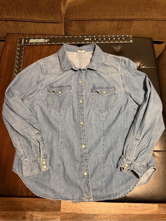 GAP Tops - GAP Light Blue Denim Button-Down Shirt